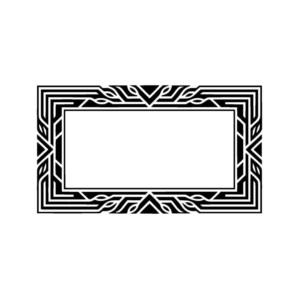 Art Deco Frame, Elegant Border, Vintage , Minimalist Style - Geometric vector