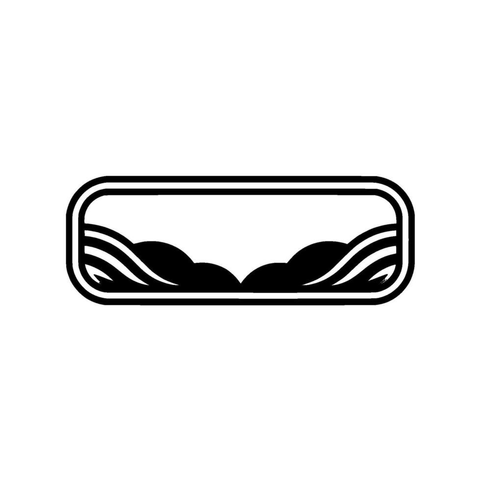 Minimalist Window View of Rolling Waves - Tranquil Horizon vector