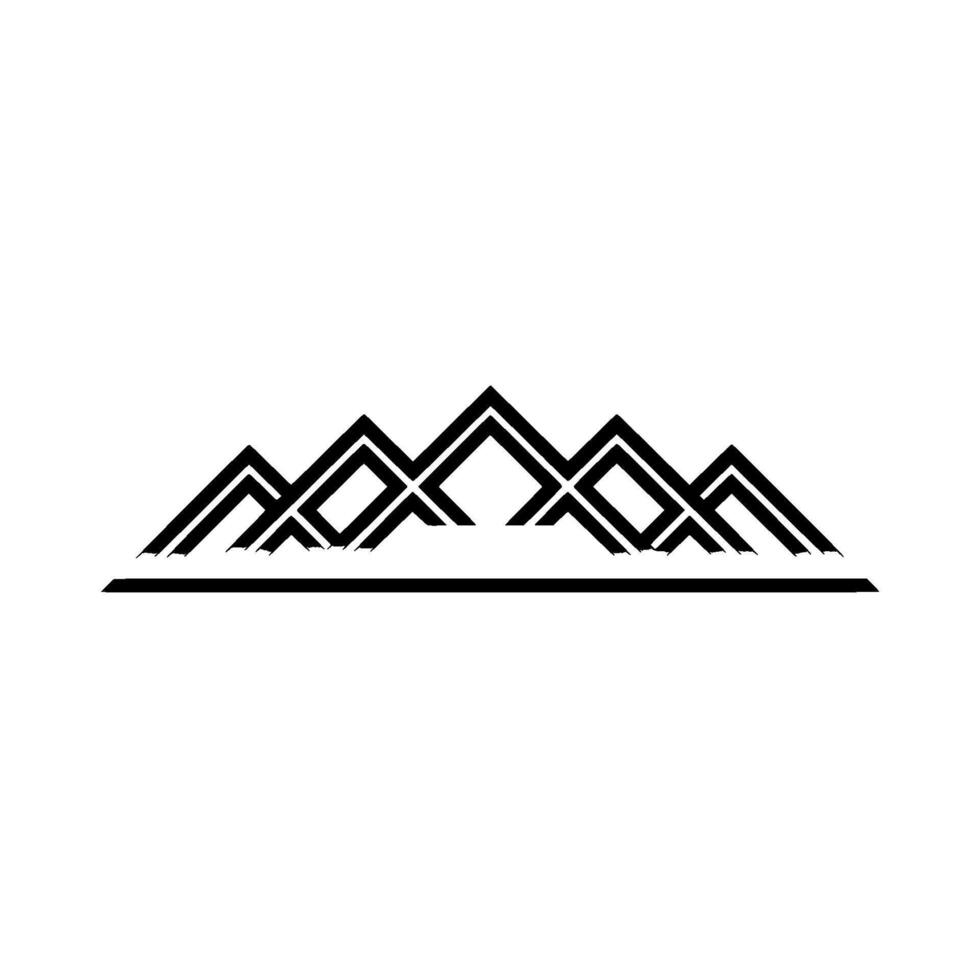 Geometric Mountainscape, Minimalist Horizon vector