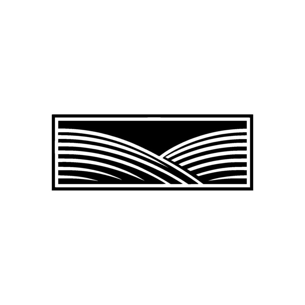 Geometric Landscape Emblem, Minimalist vector