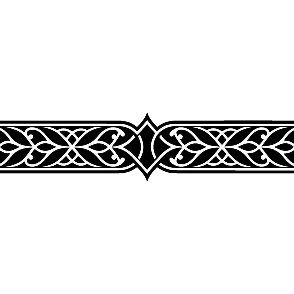 Intricate Celtic Border, Elegant Ornamentation, Vintage - Decorative vector