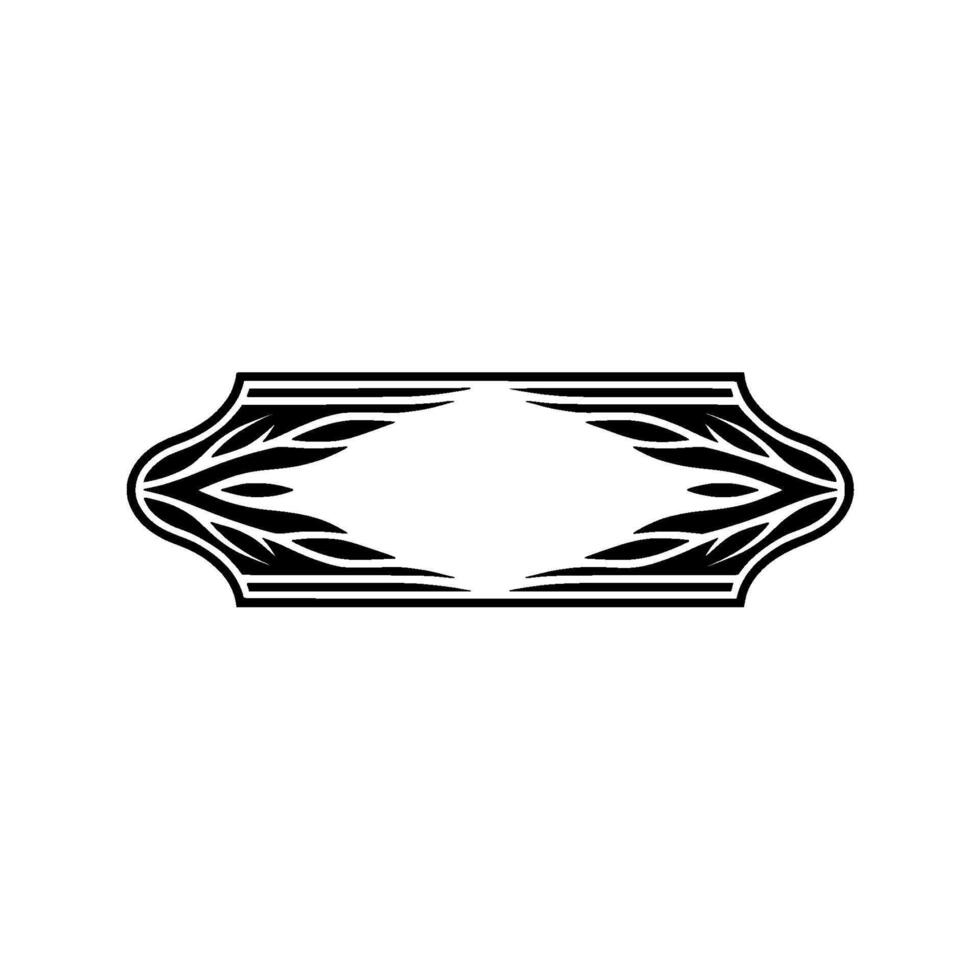 Art Deco Leaf Ornament, Elegant Border vector