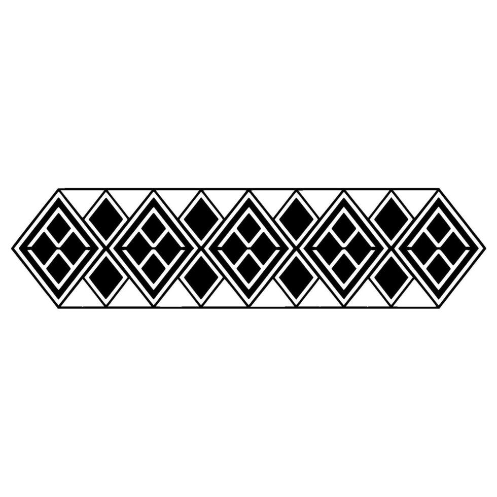 Geometric Tribal Border, Minimalist, alternate version 27 vector