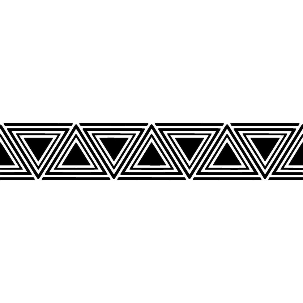 Geometric Triangle Border, Art Deco Style vector
