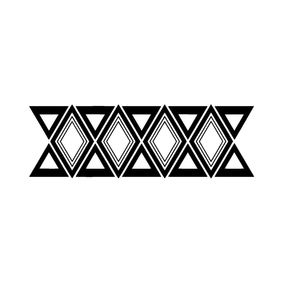 Geometric Tribal Border, Minimalist - Repeatable vector