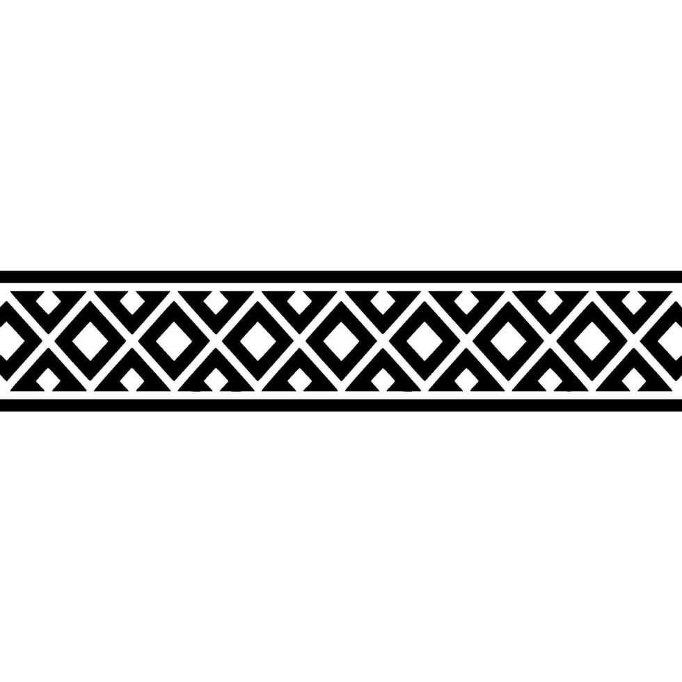Geometric Border, Black White, Modern, Minimalist, Patterned vector