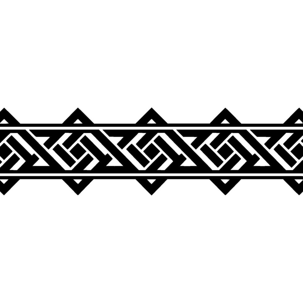 Geometric Tribal Border, Intricate Pattern, Minimalist vector