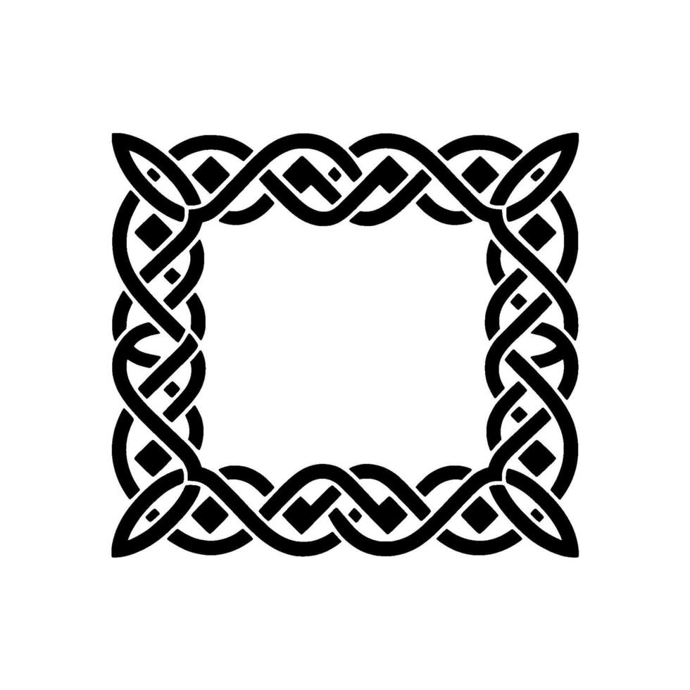 Intricate Celtic Knot Frame, Blank Space for Content vector
