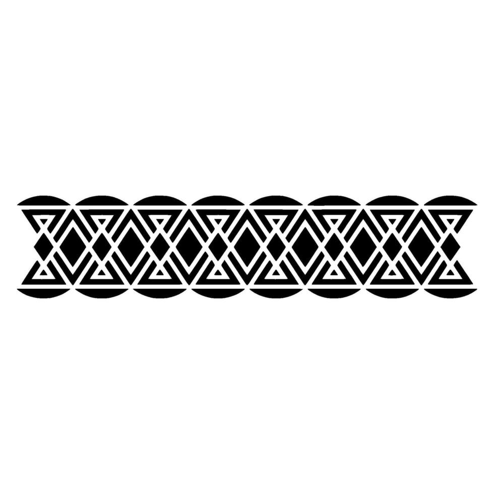 Geometric Deco Border, Minimalist Pattern, Black White, Monochrome vector