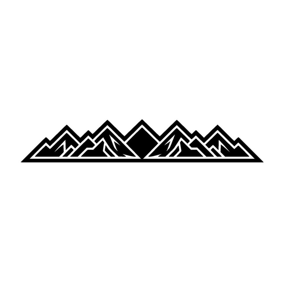Geometric Mountain Range, Minimalist Landscape, Mountains vector
