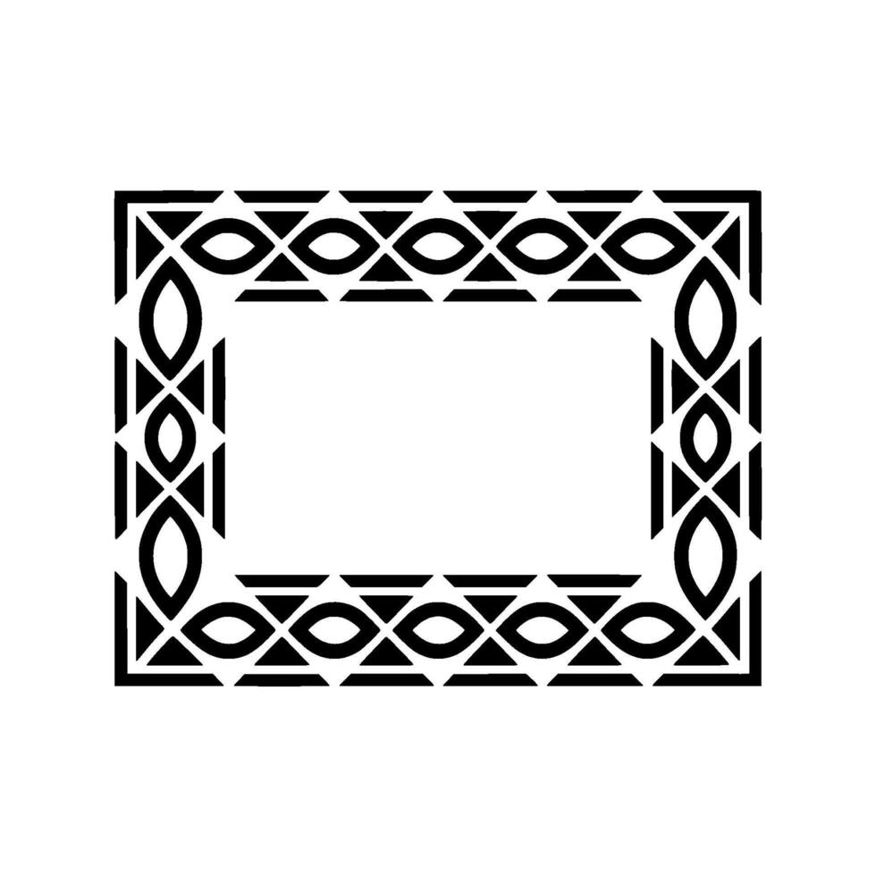 Geometric Tribal Frame, Minimalist , Elegant Border vector