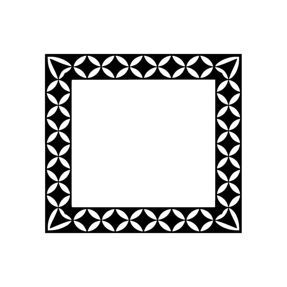 Geometric Frame, Stylized Ornamentation, Minimalist vector