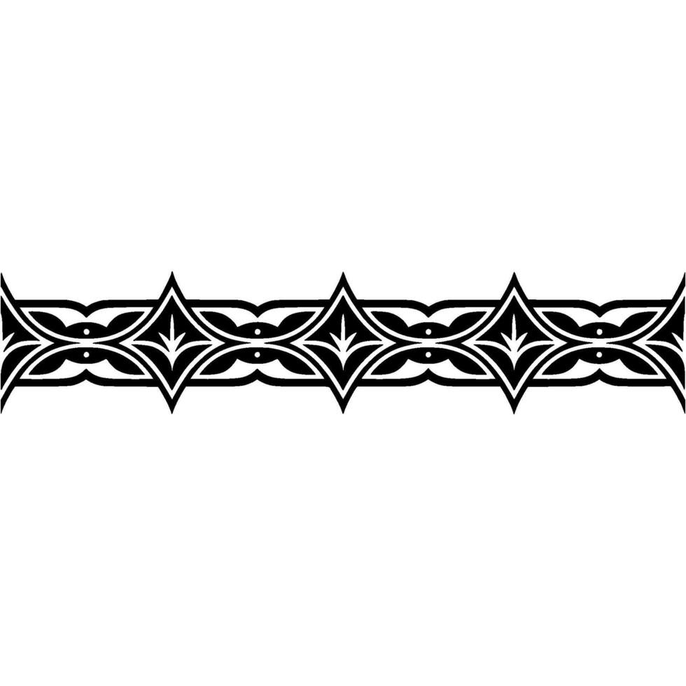 Intricate Black Ornamental Border, Vintage - Art nouveau vector
