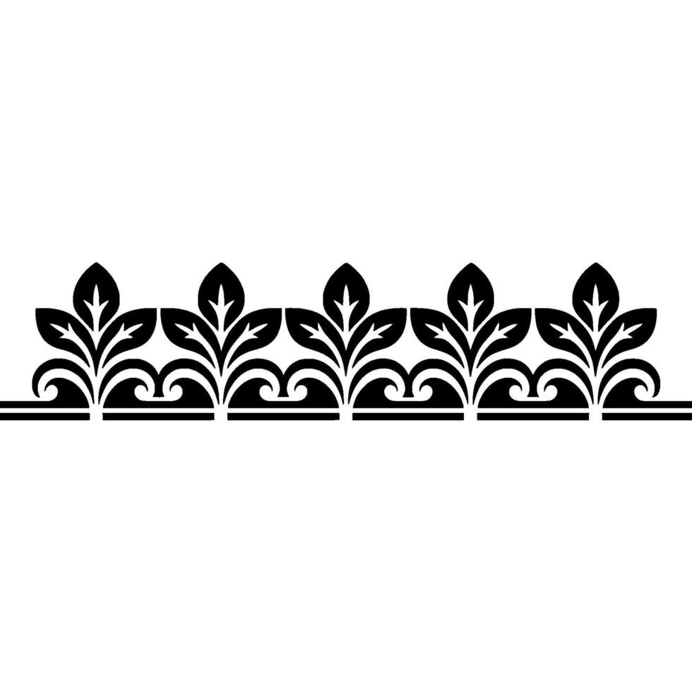 Elegant Botanical Border, Vintage Element, alternate version 18 vector