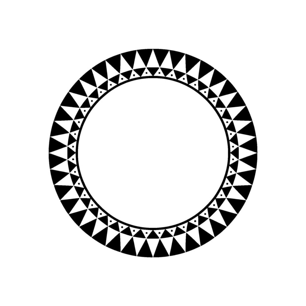 Geometric Circle Frame, Minimalist , Black White, Triangle vector