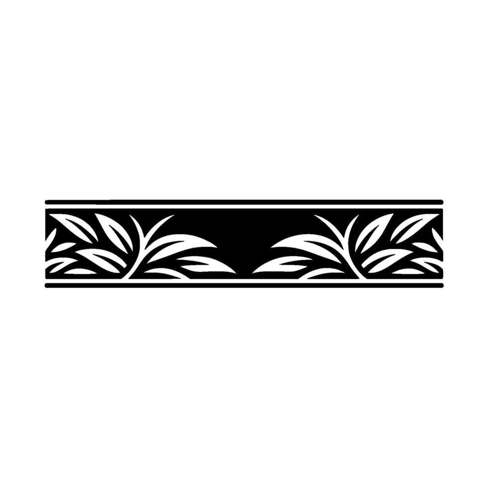 Elegant Botanical Border, Vintage Style, alternate version 20 vector