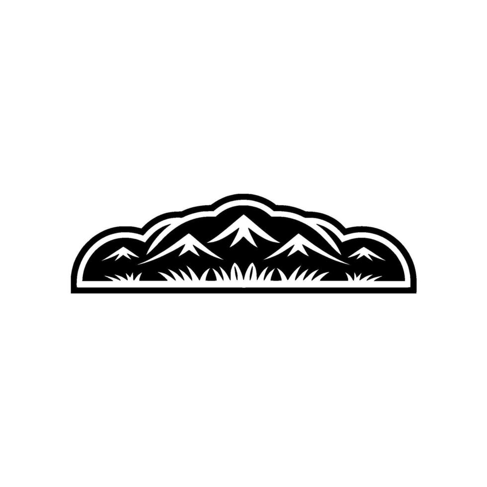 Mountain Silhouette Emblem, Adventure Resilience vector
