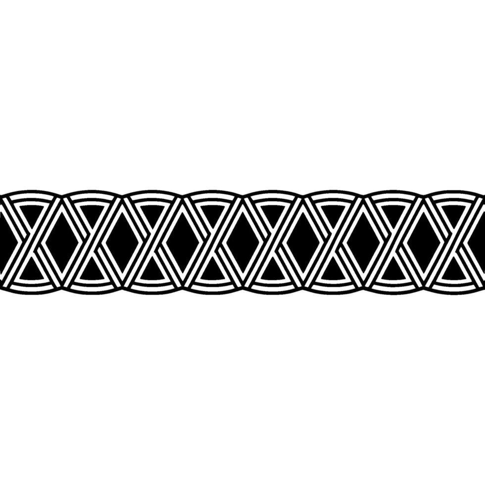 Geometric Wave Border, Minimalist Pattern vector
