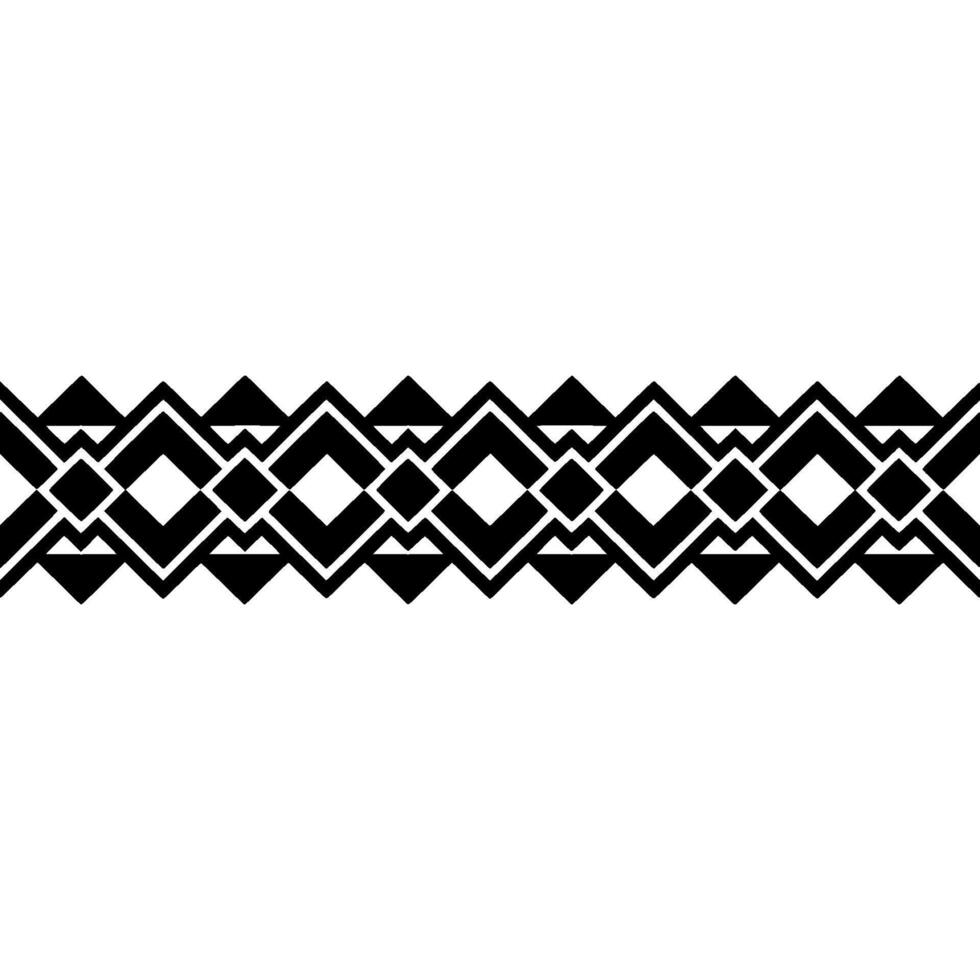 Geometric Border, Interwoven Diamond Pattern, Minimalist vector