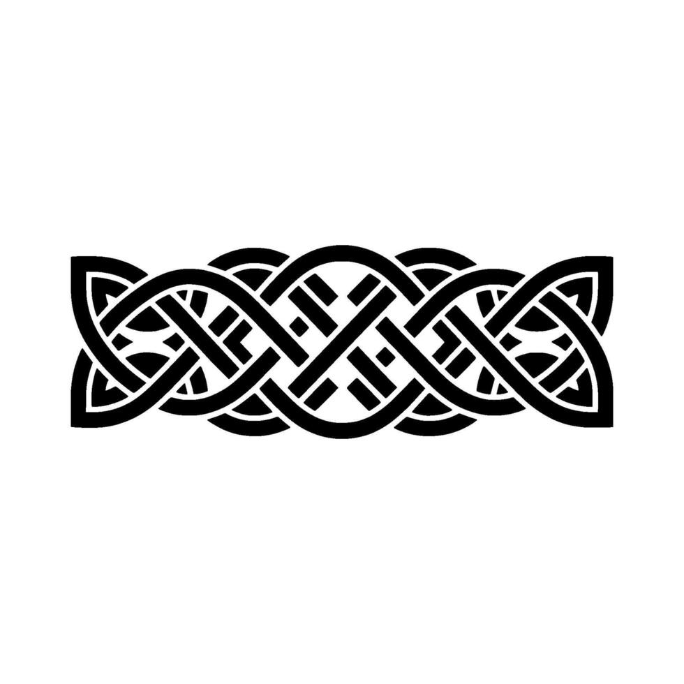Intricate Celtic Knotwork Border, Vintage Style, Pattern vector
