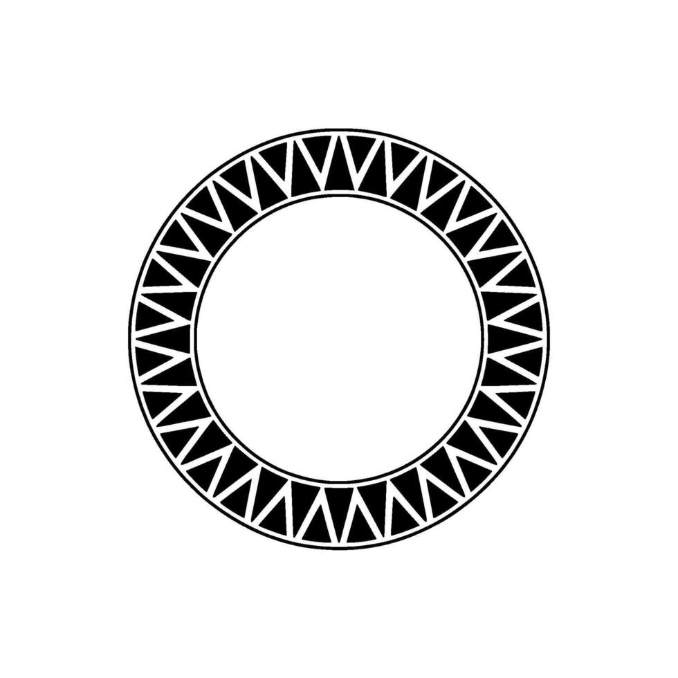 Geometric Circle Motif, Minimalist , Dark Outline vector