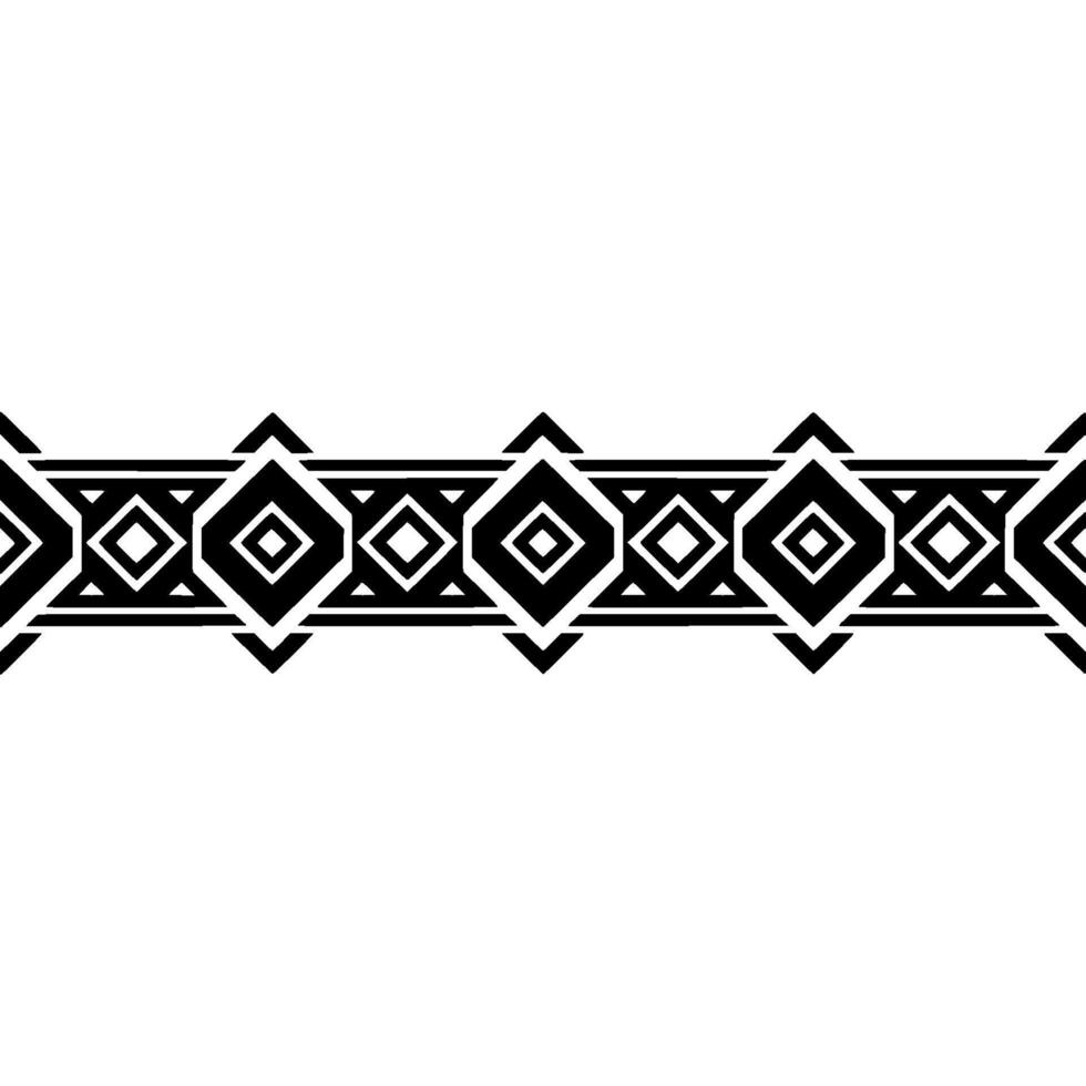 Geometric Tribal Border, Minimalist, alternate version 30 vector