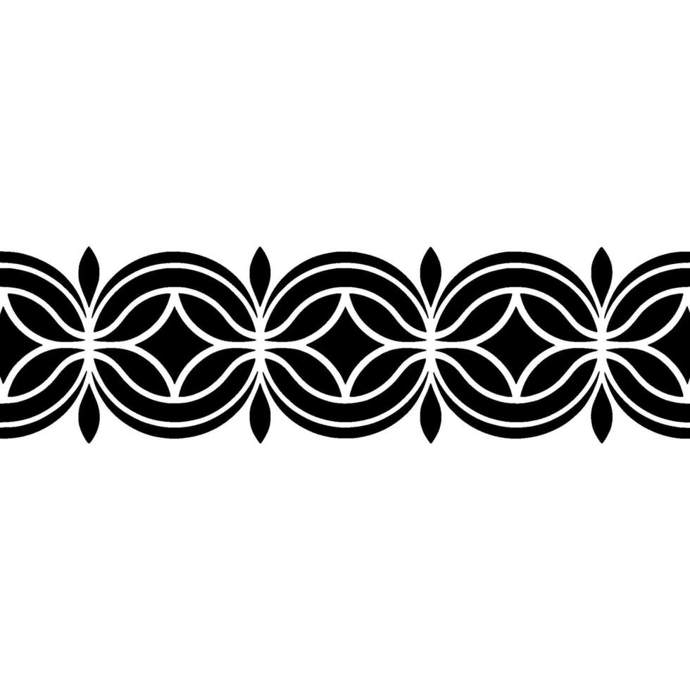 Elegant Black Geometric Border, Art Deco Style vector