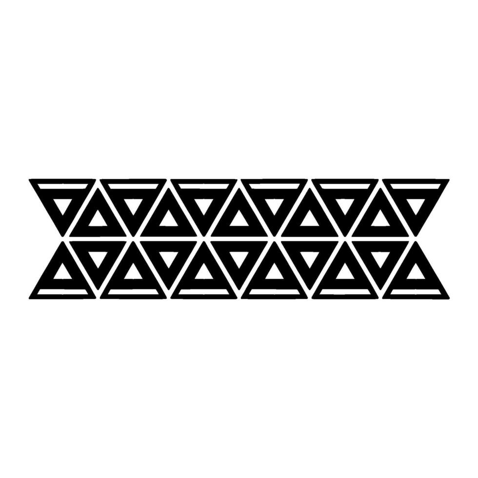 Geometric Tribal Pattern, Minimalist , Black White, Triangles vector
