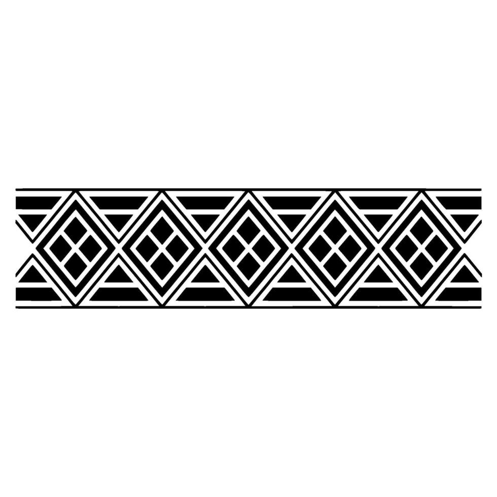Geometric Deco Border, Minimalist Pattern, alternate version vector