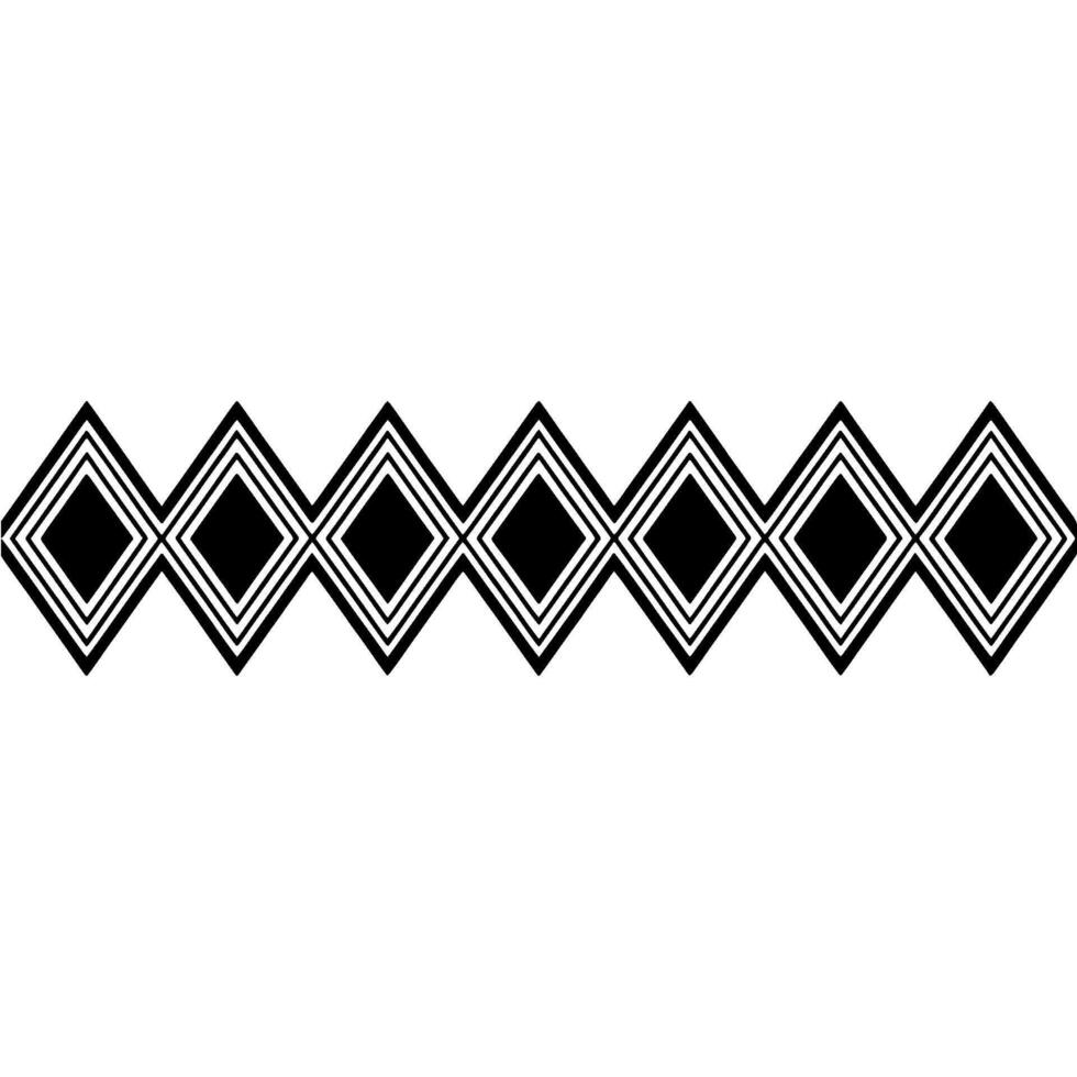 Geometric Diamond Border, Minimalist - Decorative vector