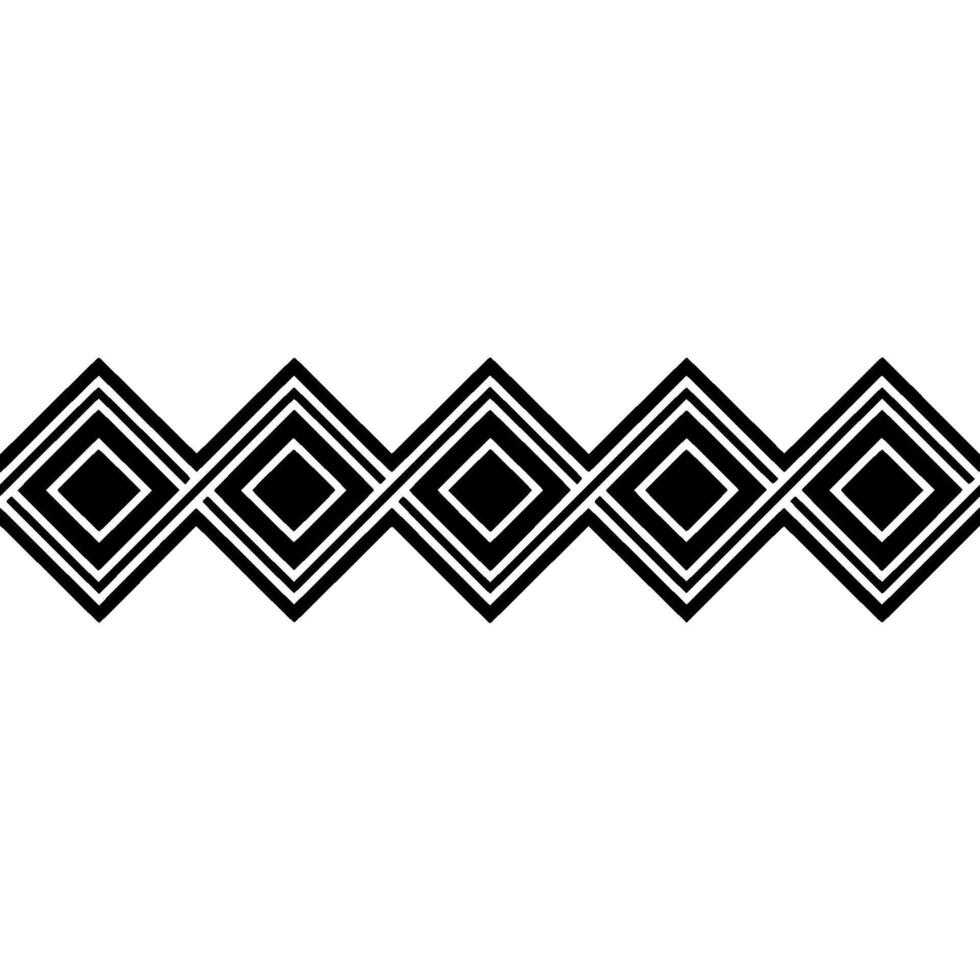 Geometric Deco Border, Minimalist Pattern, Elegant, Diamonds vector