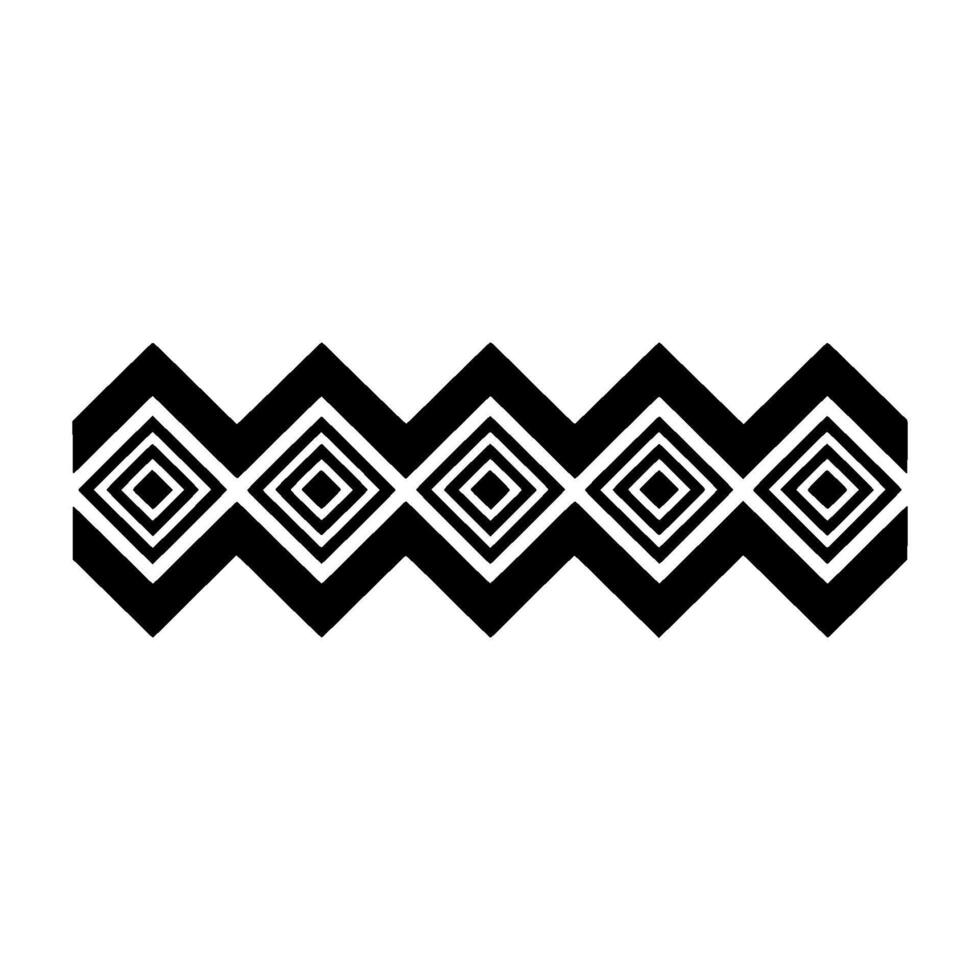 Geometric Zigzag Border, Diamond Pattern, Minimalist vector