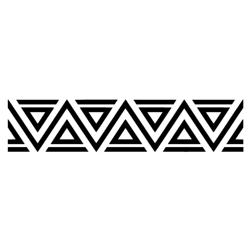 Geometric Deco Pattern, Minimalist Black White vector