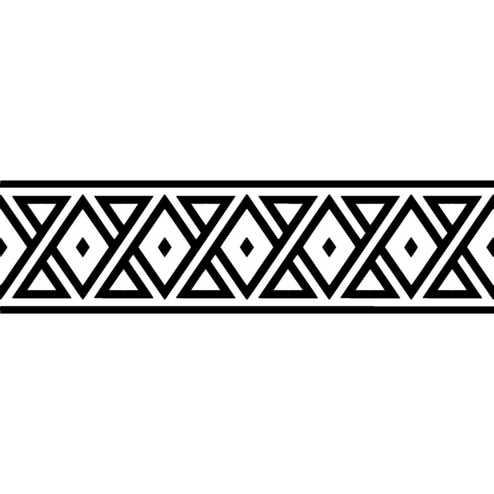 Geometric Border, Tribal Pattern, Minimalist, Line vector