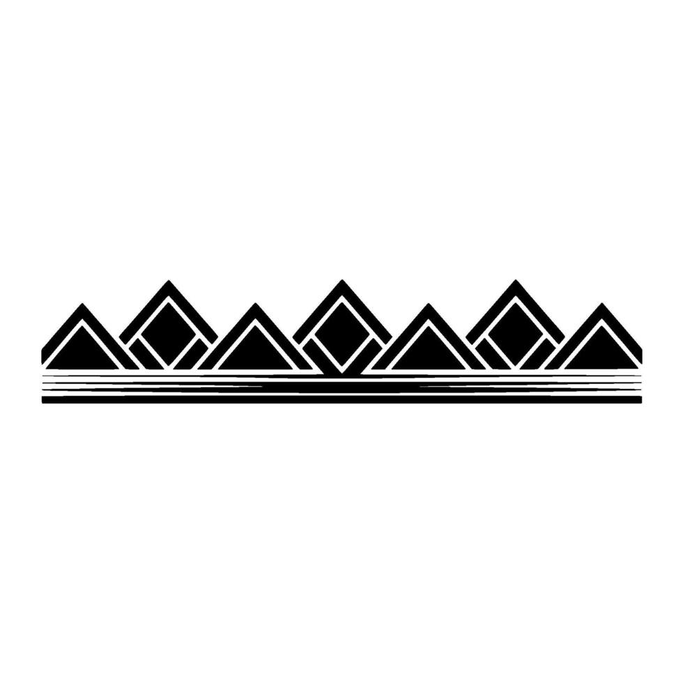 Geometric Mountain Range, Art Deco Border vector