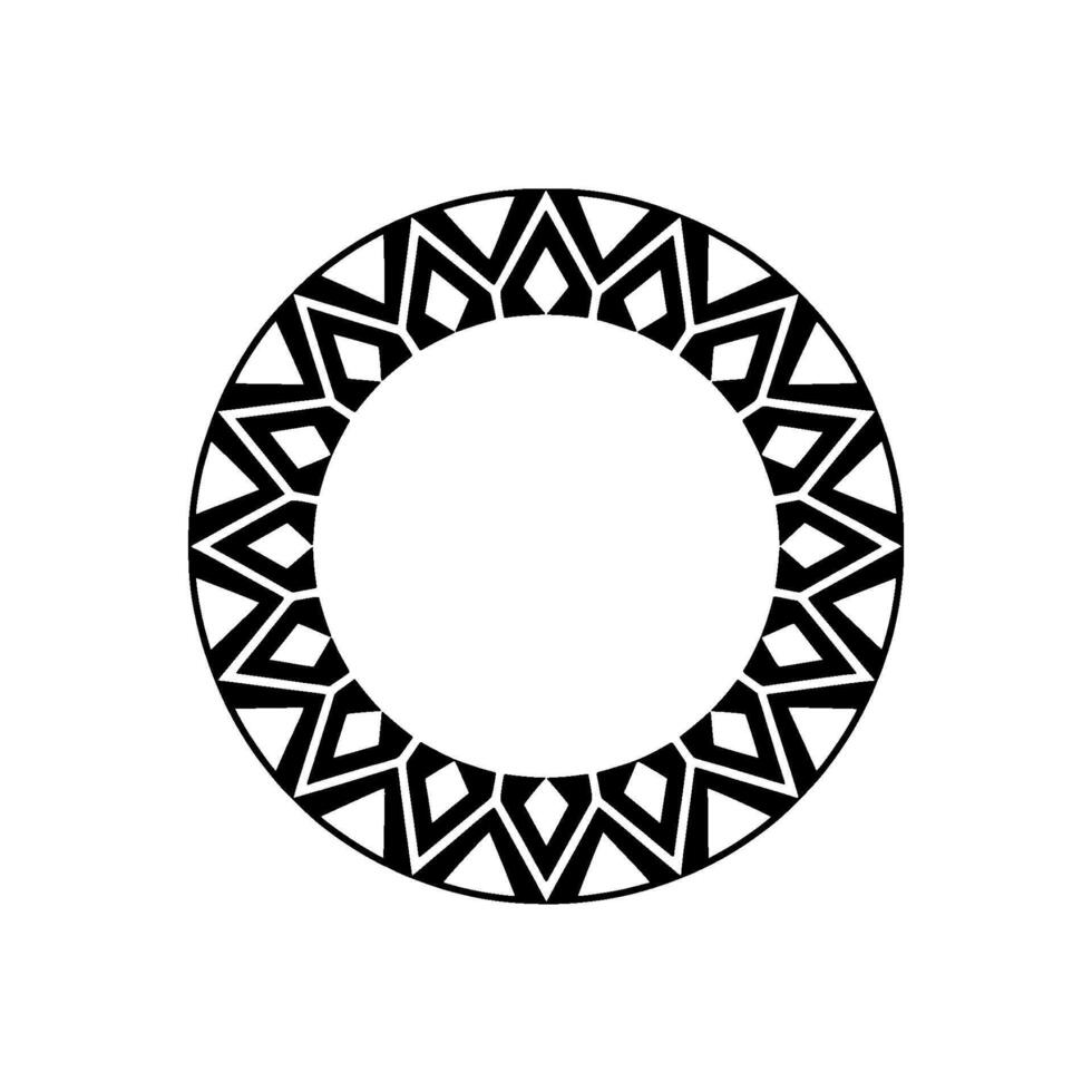 Geometric Tribal Circle, Minimalist Element vector