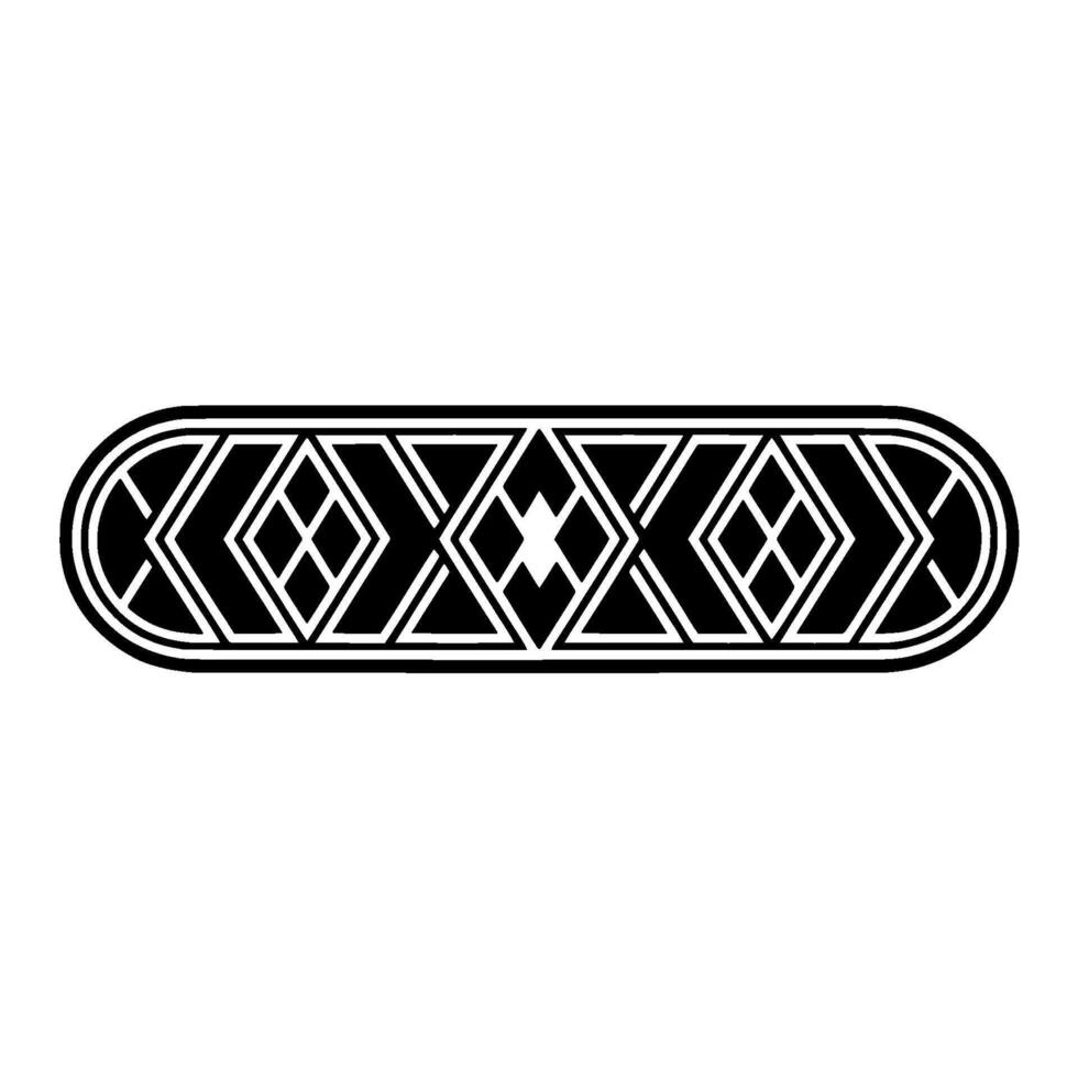 Geometric Skate Deck Illustration Retro Modern vector