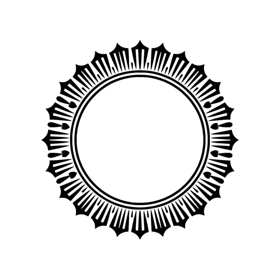 Geometric Deco Frame, Minimalist , Elegant Border, Circle vector