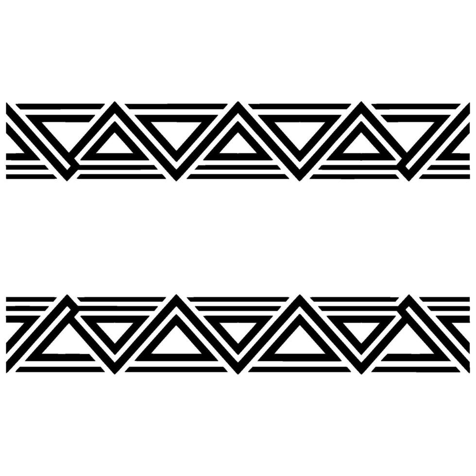 Geometric Deco Border, Layered Triangles, Minimalist, Minimalism vector