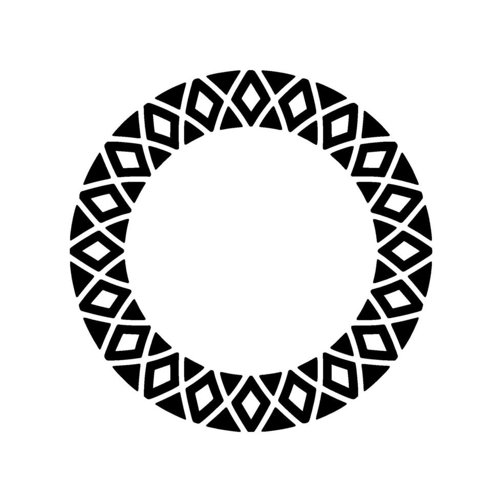 Geometric Tribal Circle, Minimalist , Circular Motif, Pattern vector