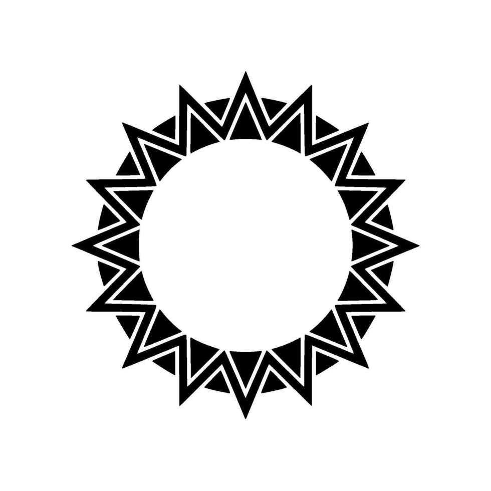 Geometric Starburst Circle, Minimalist, Star vector