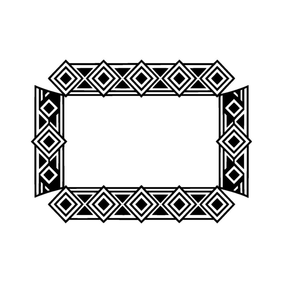 Geometric Deco Frame, Minimalist , Elegant Border, Diamond vector
