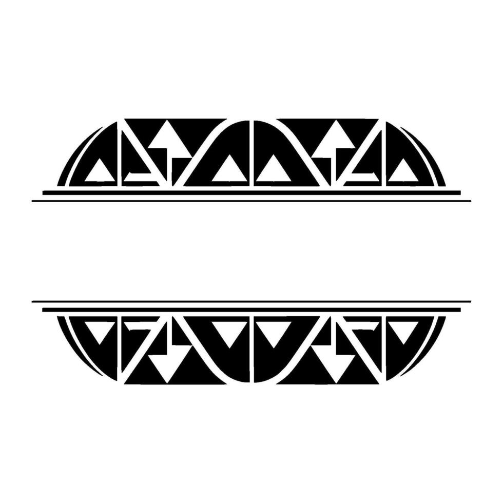 Geometric Tribal Border, Art Deco Inspired, Triangles vector