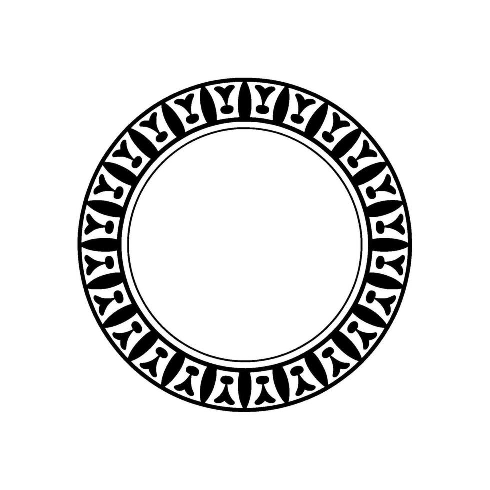 Circular Celtic Knot, Minimalist , Ancient Symbolism vector