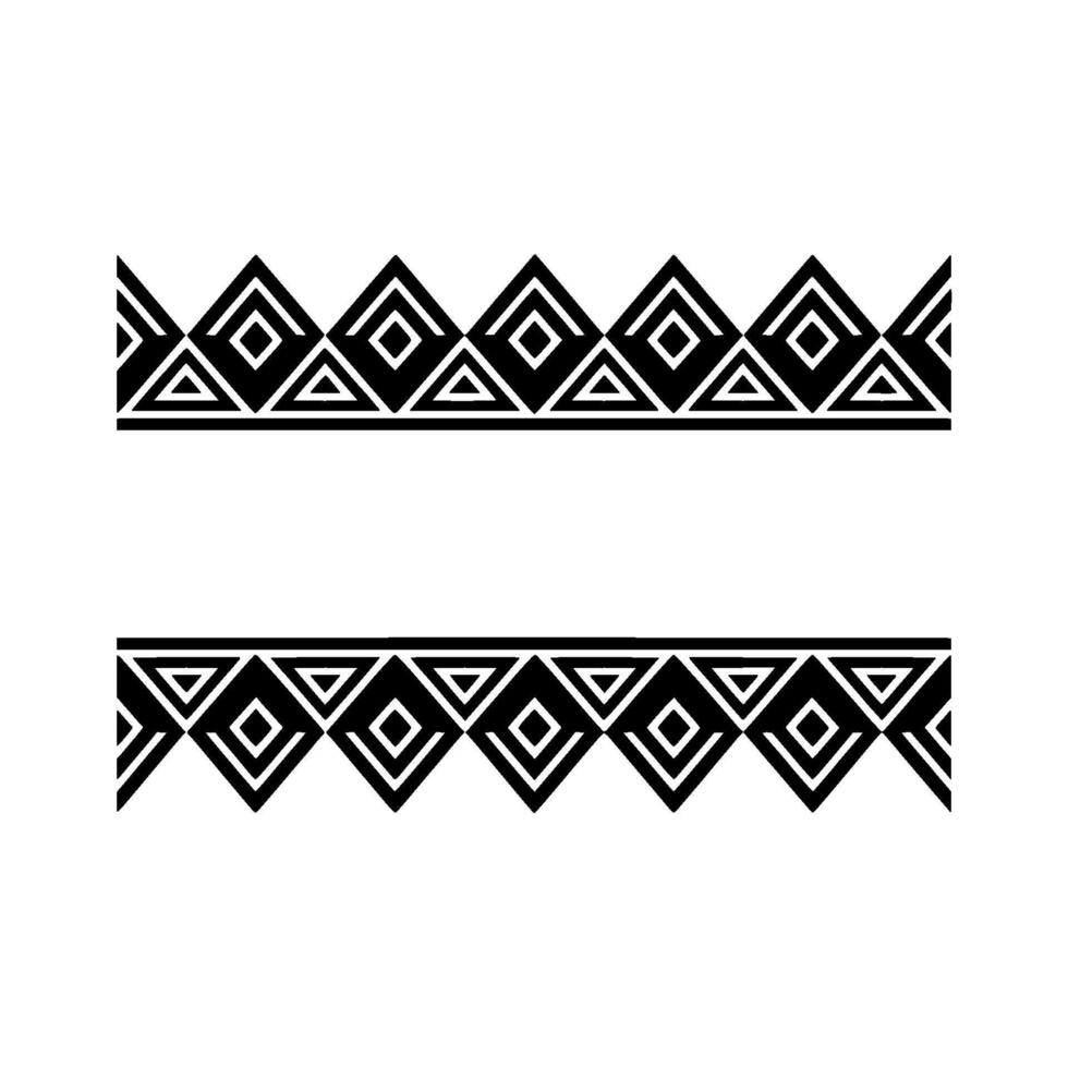 Geometric Tribal Border, Minimalist, Craftsmanship vector