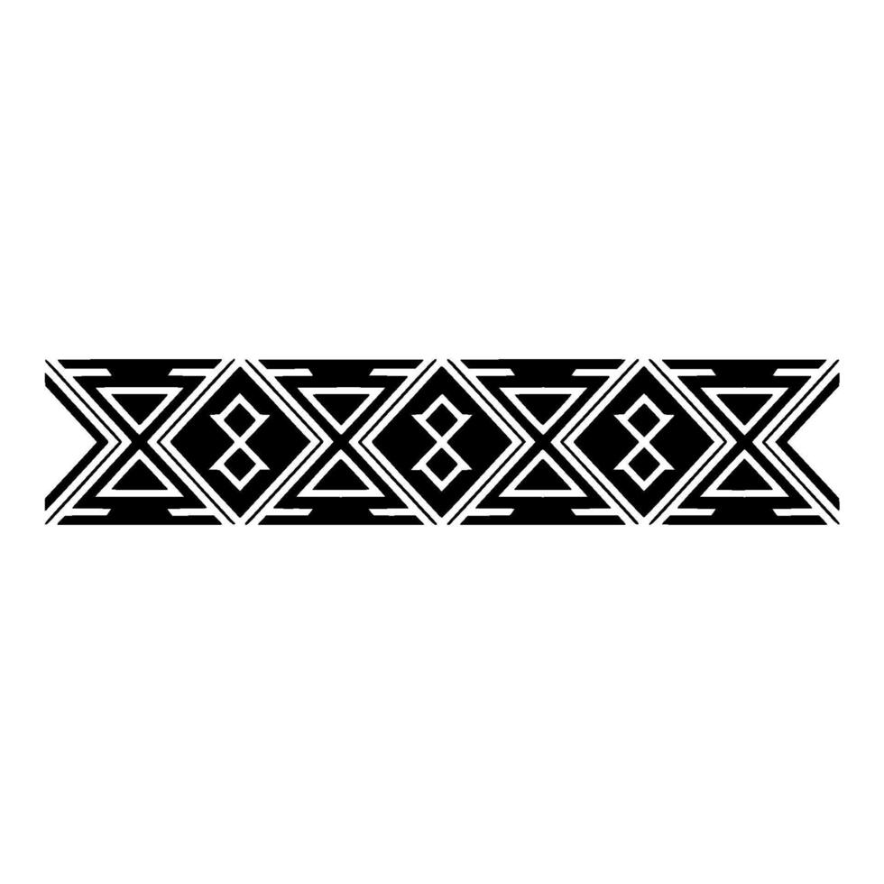 Geometric Deco Border, Minimalist , Black White - Symmetrical vector