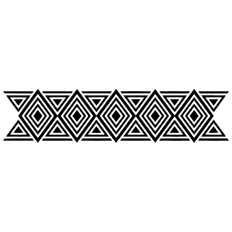 Geometric Deco Border, Minimalist Pattern, alternate version 3 vector