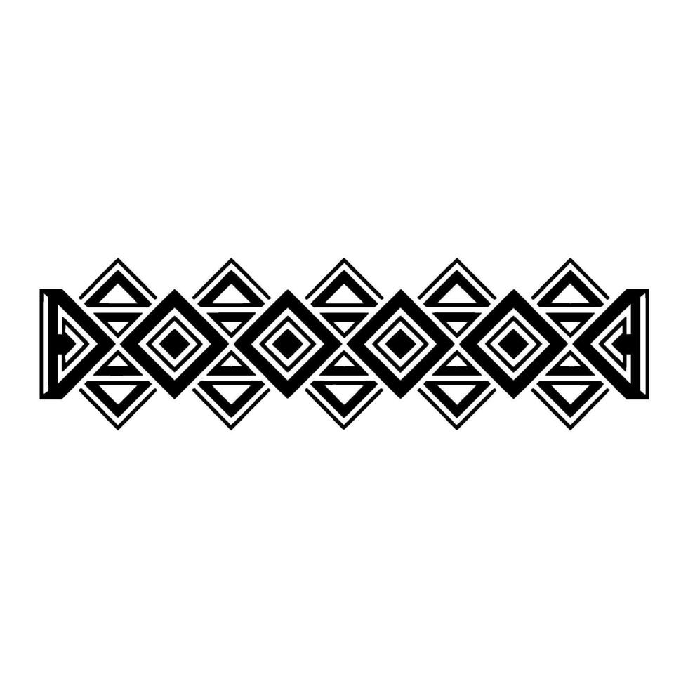 Geometric Tribal Border, Minimalist, alternate version 35 vector