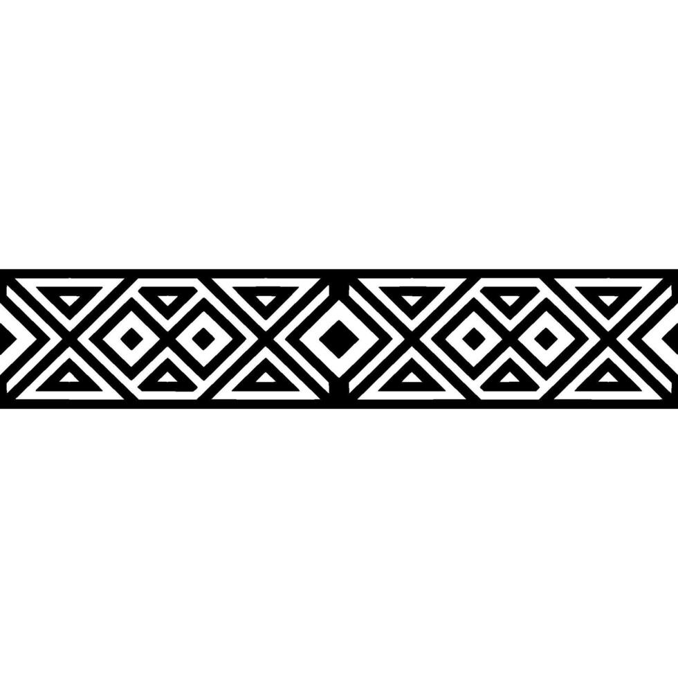 Geometric Tribal Border, Minimalist, alternate version 34 vector