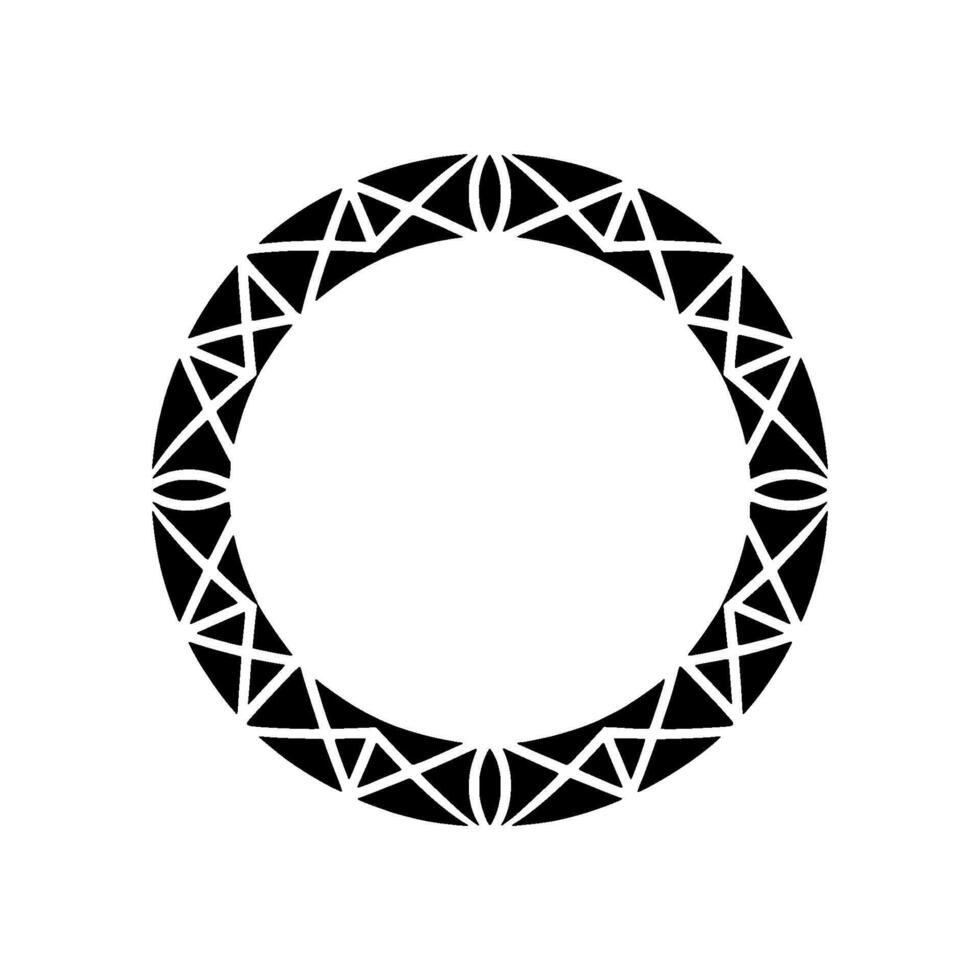 Geometric Circle Frame, Minimalist , Abstract Pattern, Ornament vector